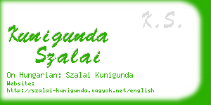 kunigunda szalai business card